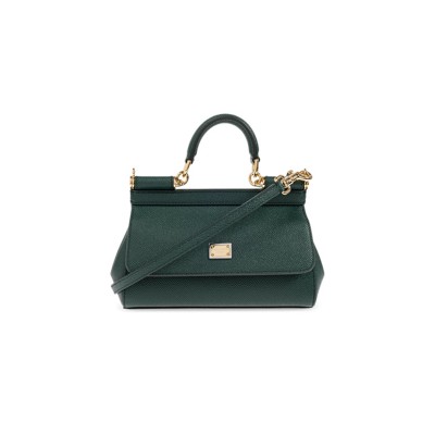 DOLCE & GABBANA WOMEN'S GREEN SMALL SICILY TOTE BAG (19*13*6cm) 